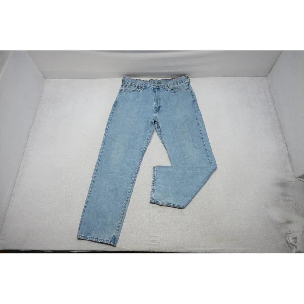 Levi's 550 Jeans Mens 38x32 Light Blue Relaxed Straight Leg Denim Excellent